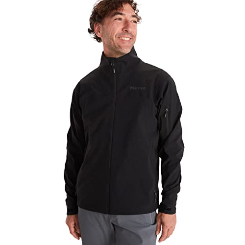 Marmot Hombre Alsek Jacket, Chaqueta softshell impermeable, chaqueta funcional transpirable, chaqueta de exterior cortaviento, Black, XXL