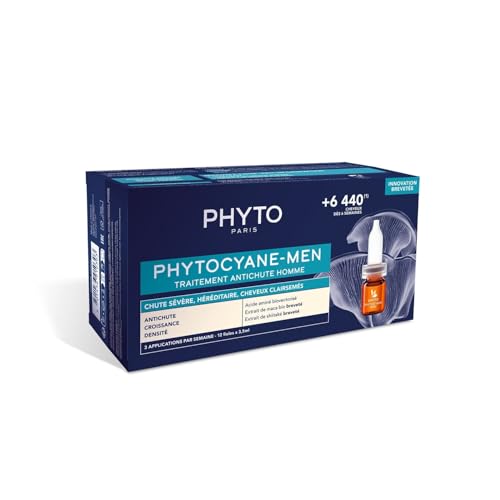 Soin anti-chute homme PHYTO concentré ciblé héréditaire cheveux clairsemés