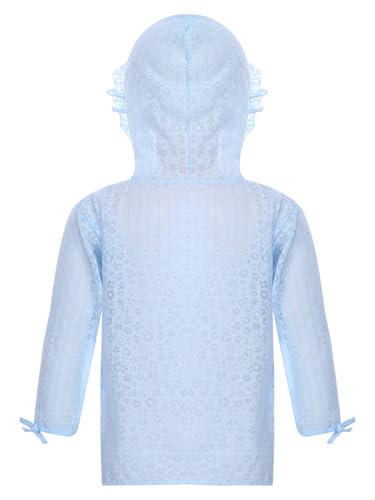 Little Girl Button Down Hoodie Sun Protection Jacket Hooded Cooling Shirt Casual Top4