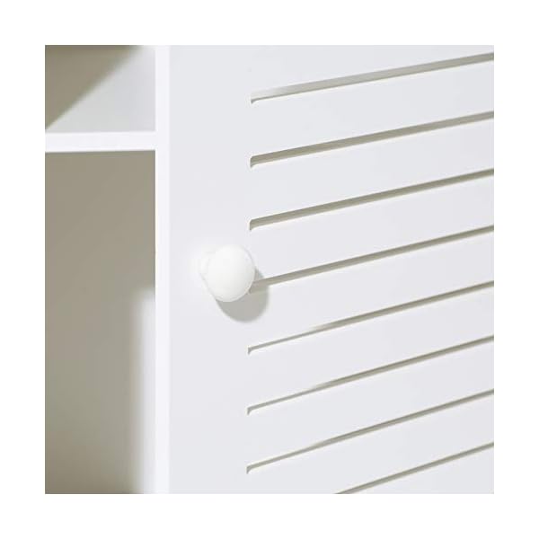 Screw Fix-Waterproof Bathroom Storage Accessories Floor Standing Cabinet Bathroom White Robust Bathroom Furniture Bathroom Toilet Silm Shelf Bathroom Organizer Tall Cupboard-H31.5xL11.8xD9.4inch - Image 7
