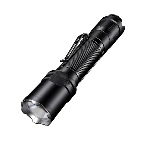 klarus EP11 - Lampe Torche tactique rechargeable USB-C 1300 lumens, double interrupteur arrière, 3 modes d'éclairage + stroboscope, lampe de poche étanche IPX8
