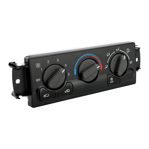 599-266 Front Climate Control Module (NO Rear Windshield Defogging), Compatible with 1999-2002 Chevy Avalanche Silverado Suburban Tahoe GMC Sierra Yukon, A/C Heater Air Conditioning Panel Unit,