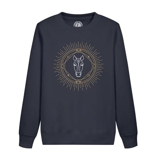 Sweatshirt enfant cheval signe chinois idéal pour l'école et les loisirs