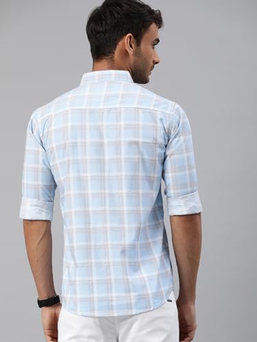 Image of Majestic Man Men Box Checkered Slim Fit Cotton Casual Shirt