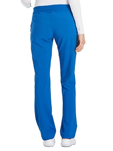 Iflex Scrubs For Women, Yoga-Inspired Knit Waistband Scrub Pants Ck002T, S Tall, Royal #TOP2