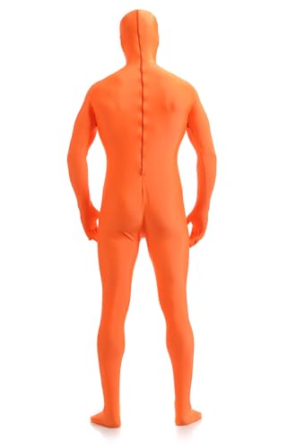 Image of ATHX Men's and Women's Spandex Open Face Bodysuit Costume Adult Stretchy Halloween Cosplay Body Suit Zentai Suit Outfits