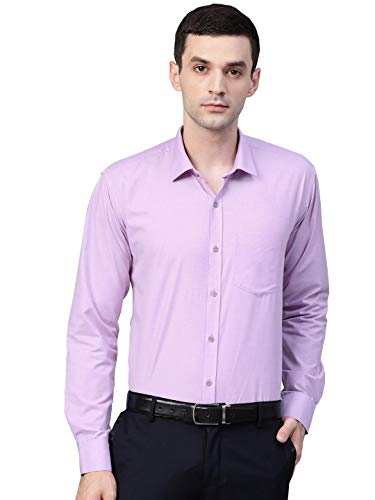 Image of MANQ Men's Regular Fit Cotton Formal Shirt, Full Sleeves, Spread Collar, Button-Down, Office, Business & Casual Wear