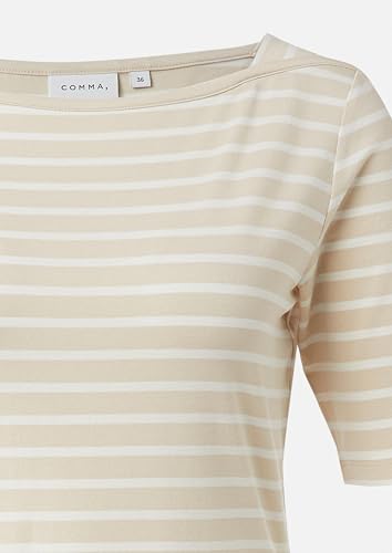T-Shirt à Rayures Finitions Soignées Comma Coupe Ajustée - 5
