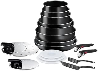 Tefal Ingenio Easy On Zestaw Garnków i Patelni, Czarny, 17 szt.-37 x 36 x 31 cm