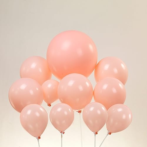 Froufing Peach Balloons Double-Stuffed balloon Different sizes Orange blush Pink 63 PACK 18+10+5 inch 2-layer balloon for neutral Balloon Garland Wedding Birthday baby shower Anniversary decorations