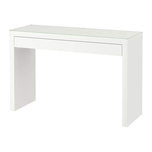 Ikea MALM - Tocador con tapa de cristal (120 x 41 x 78 cm), color blanco
