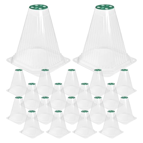 Garden Cloche - Tela De Red, Transpirable, Protector | Paquete De 20 Jaulas De Cobertura Para Plantas Para Macizos De Flores Vegetales, Protección De Anticongelante Para Invernaderos De Jardín, Soluci