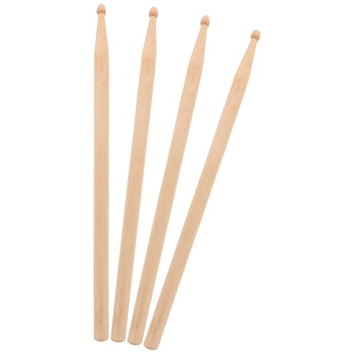 Baquetas de madera maple 5B para batería 4 piezas miniatura 1