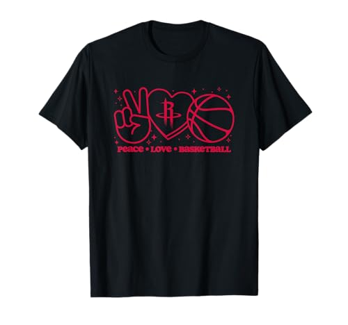 NBA Houston Rockets Peace Love Basketball T-Shirt