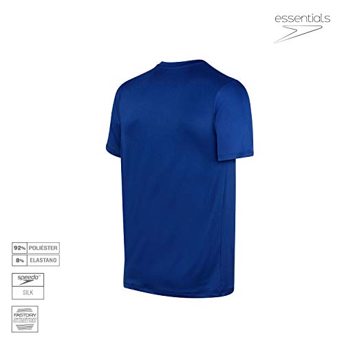 Speedo Basic Stretch Camiseta de Manga Curta, Homens, Azul, M