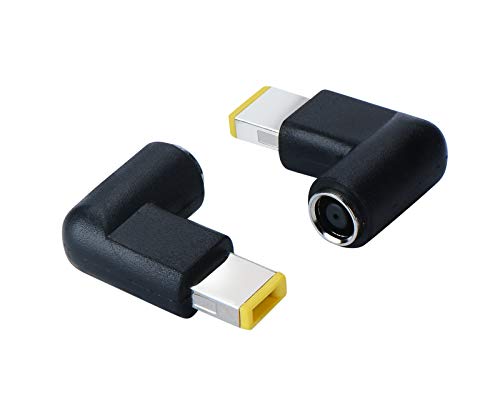 Iwlikey For Lenovo Round to Square Adaptor Thinkpad Ideapad, For Lenovo Power Converter X260 Old to New Power Converter for Lenovo ThinkPad X1 Carbon X240 L440 T440s Erazer Z510 YOGA13/11/11S [2 Pack]