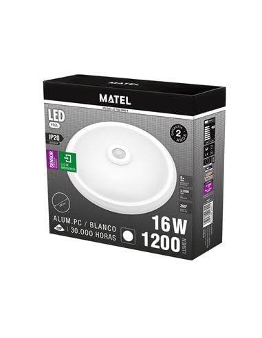 APLIQUE LED SENSOR+EMERGENCIA IP20 16W.F
