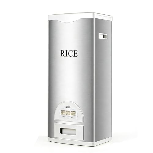 TerraPup �Ăт��� ���C�X�o���� �H�i�e�� ������ �h�� �ƒ�p���� �{�b�N�X �X�e�����X�| �X�}�[�g ���߂т� ���ĕۑ��e�� ���ē��� ���ăP�[�X �����^���N �L�b�`�����[ [10kg/15kg/20kg/25kg/30kg] (20KG,�V��