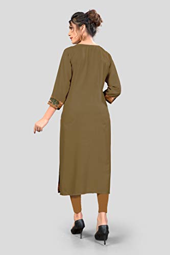 Image of Vbuyz Women's Rayon Solid Regular Kurti