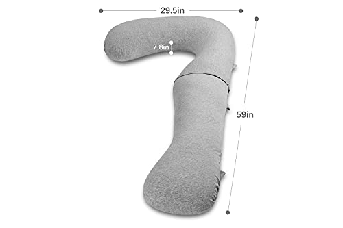 Insen Pregnancy Pillow For Sleeping, L Shaped Body Pillow For Side Sleeping, Detachable Pregnancy Pillow With Full Body Support #TOP7