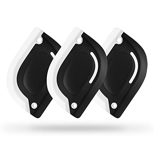 Kitchen Pot and Pan Dish Scraper, Nylon and Silicone Scraper,Cleaning Tool for Kitchen Accessory,Charcoal and White,3 Pack
