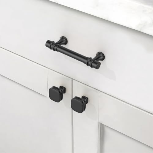 Asidrama 10 Pack 3 Inch(76mm) Matte Black Cabinet Pulls Kitchen Cabinet Handles Black Cabinet Drawer Hardware for Cupboard by Asidrama - Used condition - Image 2