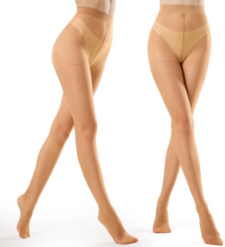 MANZI Women's Black (3 Pairs) Natural Nude (3 Pairs) Sheer Soft Tight 20 Denier