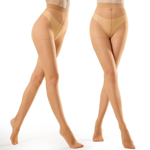 MANZI Women's Black (3 Pairs) Natural Nude (3 Pairs) Sheer Soft Tight 20 Denier