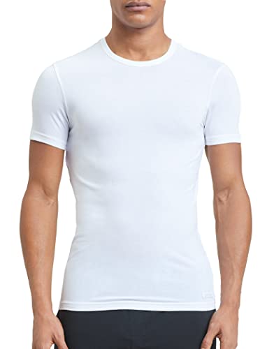 Calvin Klein Men's Ultra Soft Modal Short Sleeve Crew Neck T-Shirt Sleepwear, -White, L