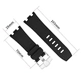 Topuly 28mm Rubber Watch Band replacement for Audemars Piguet AP Royal Oak Offshore 15703(Men's style) 15710 26170 26176 26237 26470 26703 28 mm Silicone Strap Wirstband accessories with Buckle for - Image 2