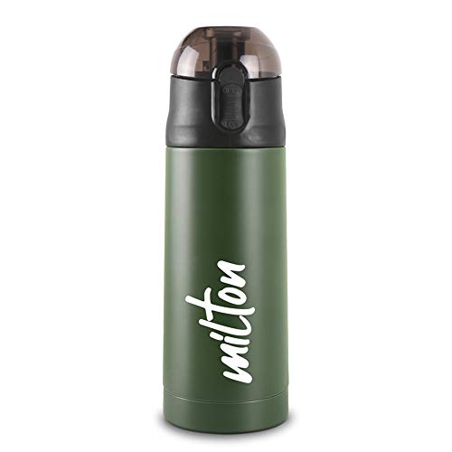 Milton-New-Crown-600-Thermosteel-Hot-or-Cold-Water-Bottle-500-ml-Green-Easy-to-Carry-Office-Bottle-Hiking-Trekking-Travel-Bottle-Gym-Home-Kitchen-Bottle