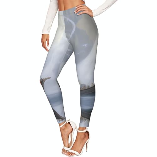 Leggings de compresión suave que moldean tu figura con estampado de pintura china