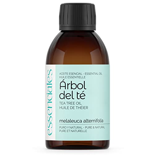 Essenciales - Aceite Esencial de Árbol de Té, 100% Puro, 200ml | Aceite Esencial Melaleuca Alternifolia - Tonificante, Antiséptico y Antifúngico