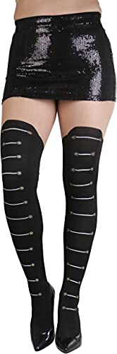 Image of ToBeInStyle Women's Full Footed Pantyhose with Thigh High Designs