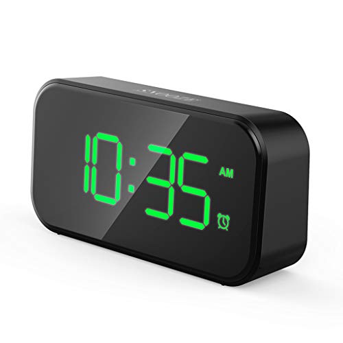 In esecuzione Digital Alarm Clock USB 5 Pollice Grande Display Digitale A LED Schermo 12/24 H 5 Luminosità Snooze Camera Da Letto Cucina Ufficio Decorazione