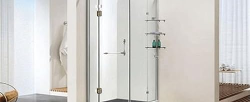 Heavy Duty 90 Degree Glass Door Cupboard Showcase Cabinet Clamp Glass Shower Doors Hinge Replacement Parts Wall-to-Glass (Oil Rubbed Bronze)