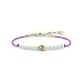 Produktbild Thomas Sabo Damen-Armband Love Bridge Totenkopf 925 Sterling Silber 750 gelbgold vergoldet Nylon Süßwasserzuchtperle weiß pink Länge von 15 bis 18 cm LBA0074-900-14-L19,5v