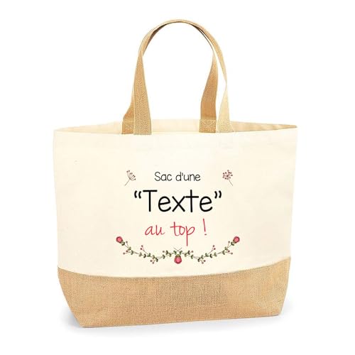 Sac de plage en toile de jute spacieux pour remplacer les sacs plastique fragiles