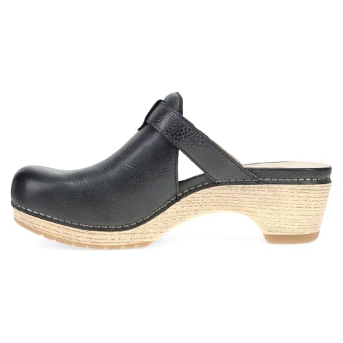 Image of Dansko Leandra Women's Clog with Cushioned Footbed - Slip-On Shoe with Breathable Suede Socklining, Rubber Outsole