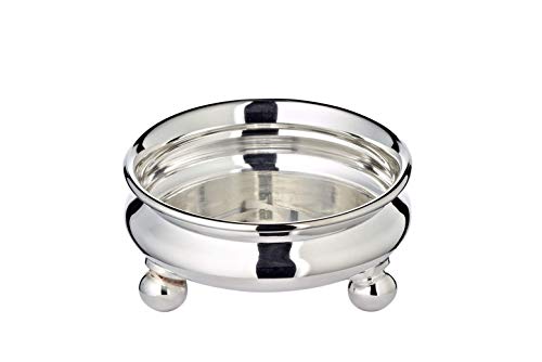 EDZARD Cuenco pequeño con pies Santa, plateado pesado, diámetro 8 cm