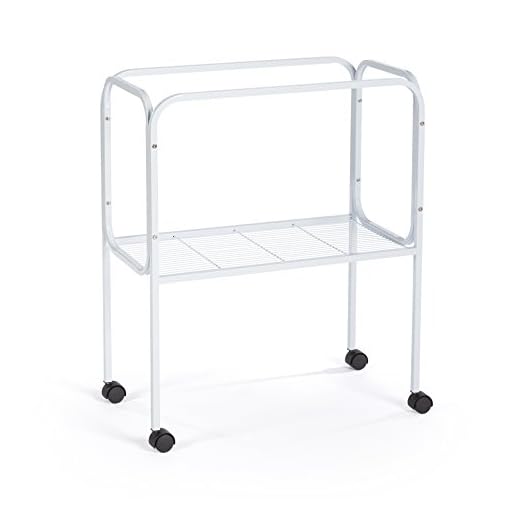 Prevue Pet Products Bird Cage Stand with Shelf Toys - M, White