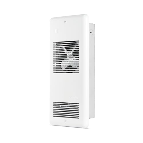 Stelpro Radiateur mural RWF0502W 500 W, 43,5 x 22,1 cm, 240 V, contrôlé par thermostat mural (vendu séparément), série Pulsair – Radiateur soufflant mural très silencieux, blanc