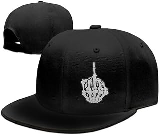 Flat Bill Hats for Men Snapback Baseball Cap Adjustable Embroidered Skeleton Hand Hat for Teen Boys Birthday Gifts