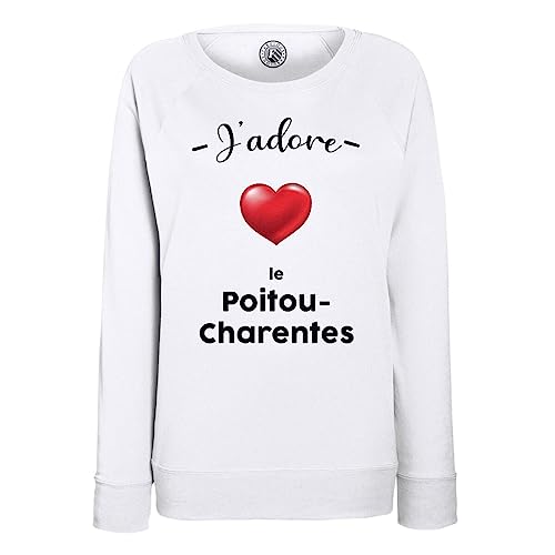 Sweatshirt Femme J'adore Le Poitou Charentes pour le quotidien confortable en région