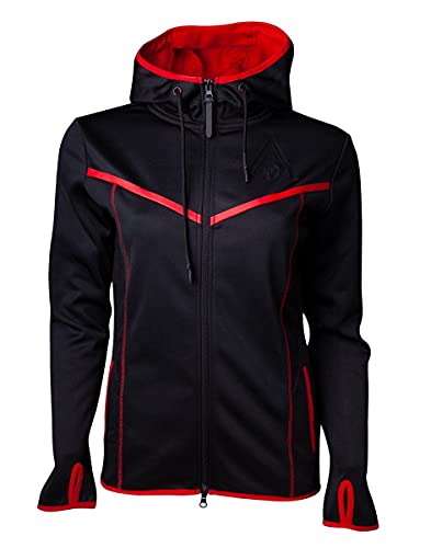 Assassins Creed Odyssey Technical Dark Full Length Zipper Hoodie, Female, Small, Black/Red Hd734145aco-s