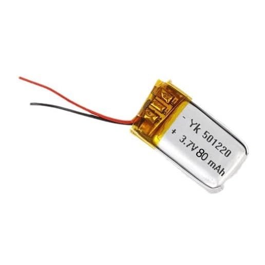 Batería 501220 de 80 mAh y 3,7 V de litio recargable para dispositivos pequeños de precisión