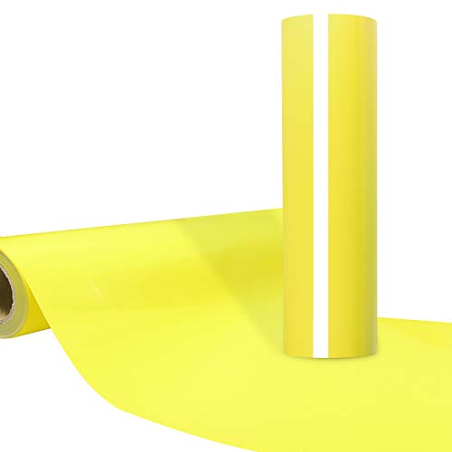 Heat Transfer Vinyl Iron on HTV Rol Lemon Yellow for Clothing 12inch by 12ft Compatible with All Cutting Machines