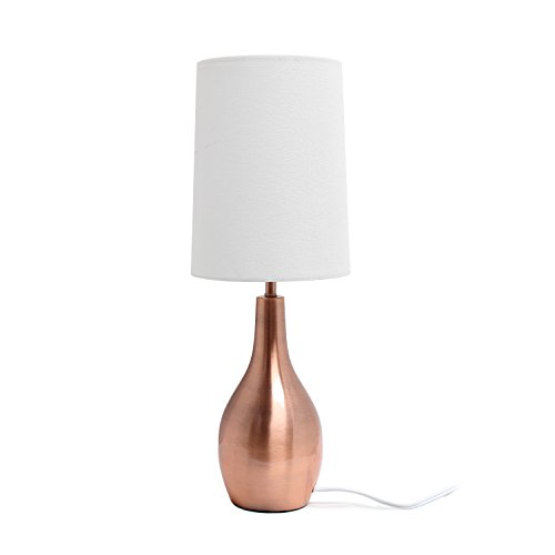 Simple Designs LT3303-RGD Tear Drop Table Lamp, Rose Gold thumb #2