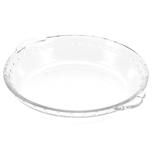 Anneome Microwave Oven Plate 8 Inch Glass Pie Plate Heatproof for Baking for Kitchen Use