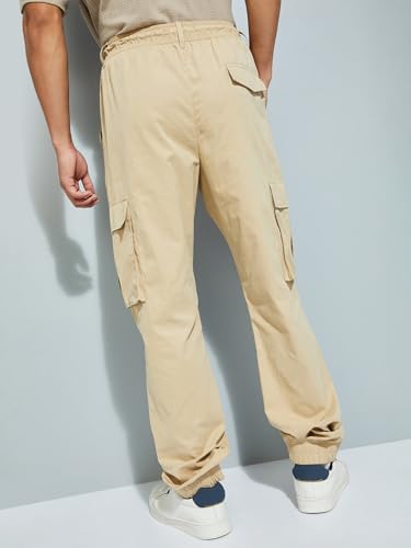 Image of Max Men's Relaxed Fit Low Rise URB N Solid Cargo Joggers